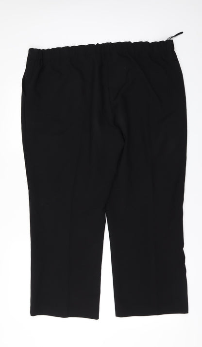 Womens UK Size 18 Preworn Regular Fit  Black Trousers
