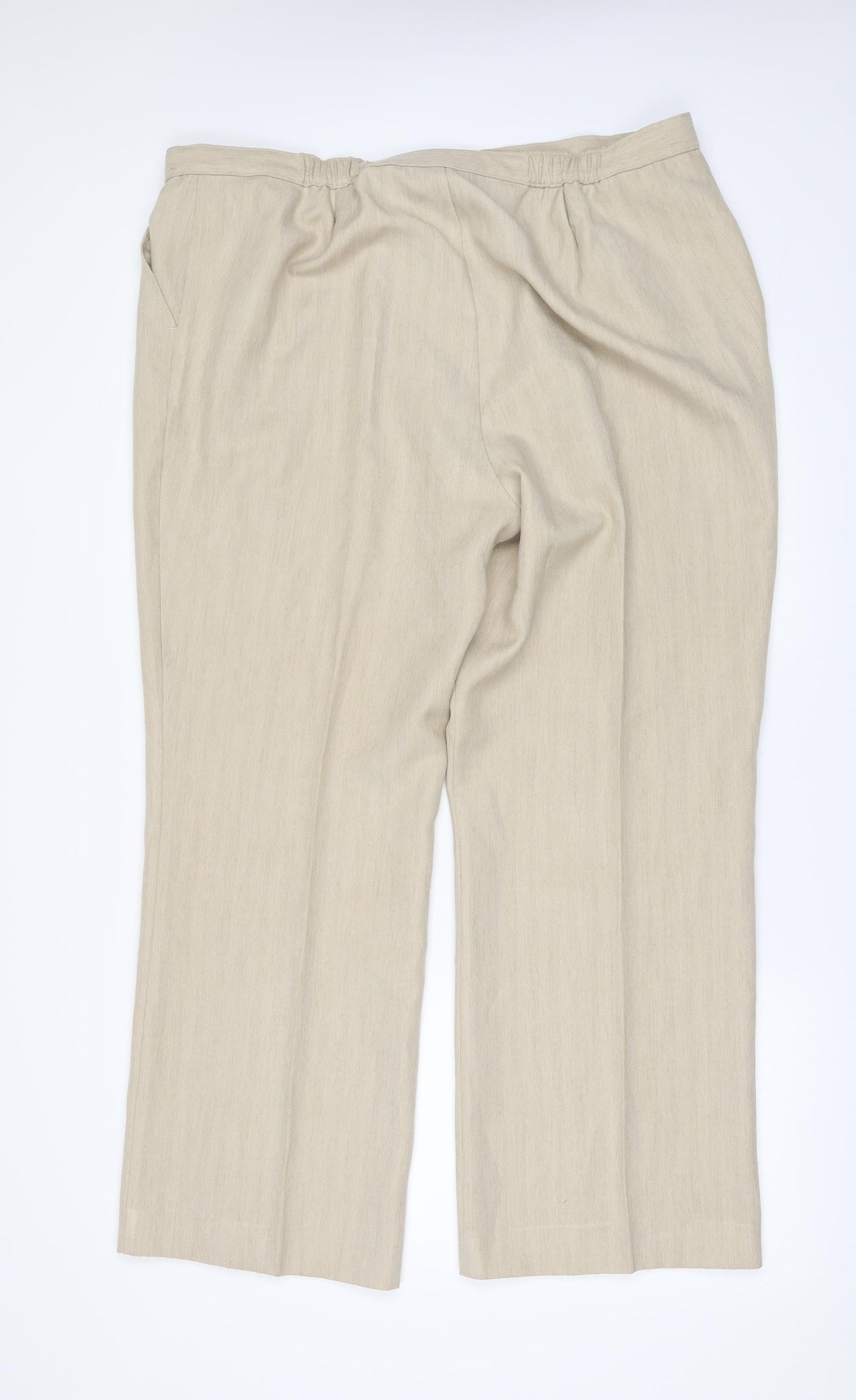 Womens UK Size 20 Marks and Spencer Regular Fit  Beige Trousers