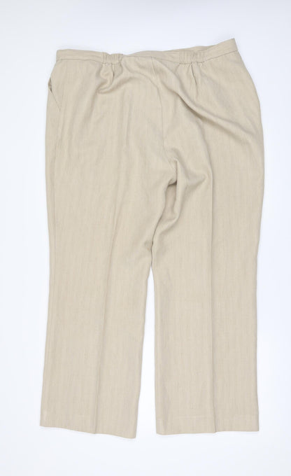 Womens UK Size 20 Marks and Spencer Regular Fit  Beige Trousers