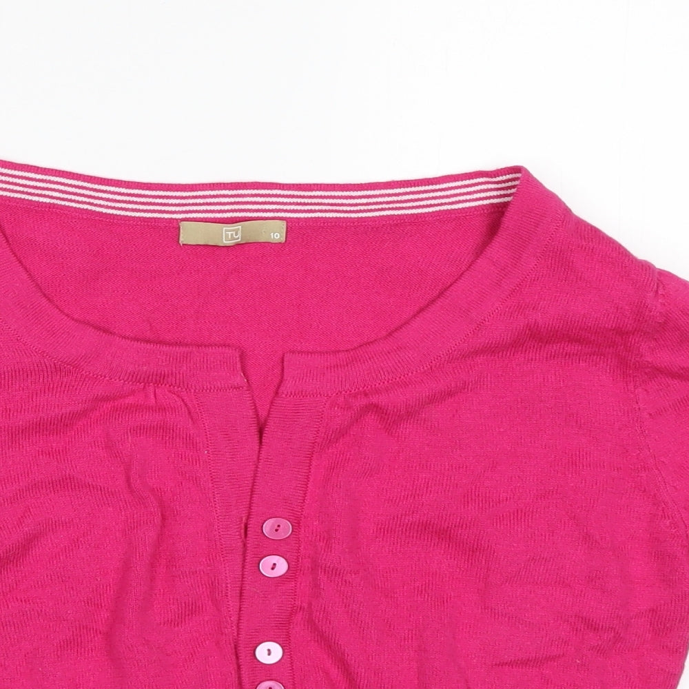 TU Womens Pink   Cardigan Jumper Size 10