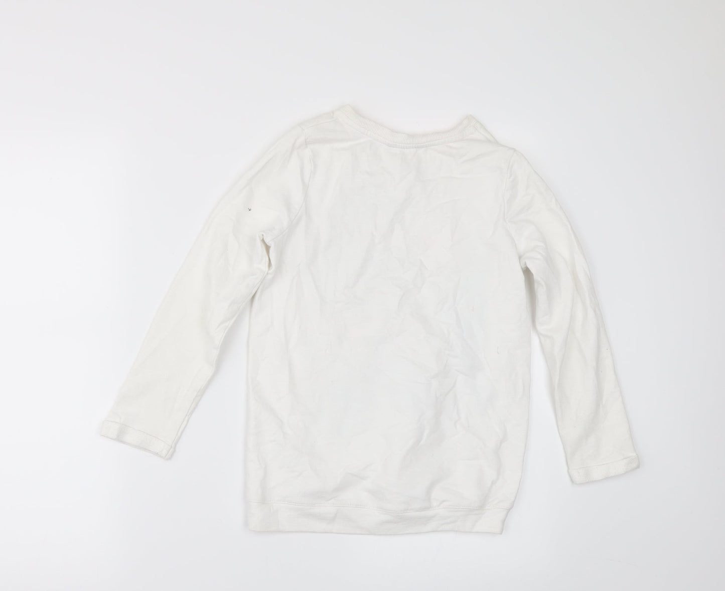 George Girls White   Pullover Sweatshirt Size 7 Years  - BORN TO BE AWESONE
