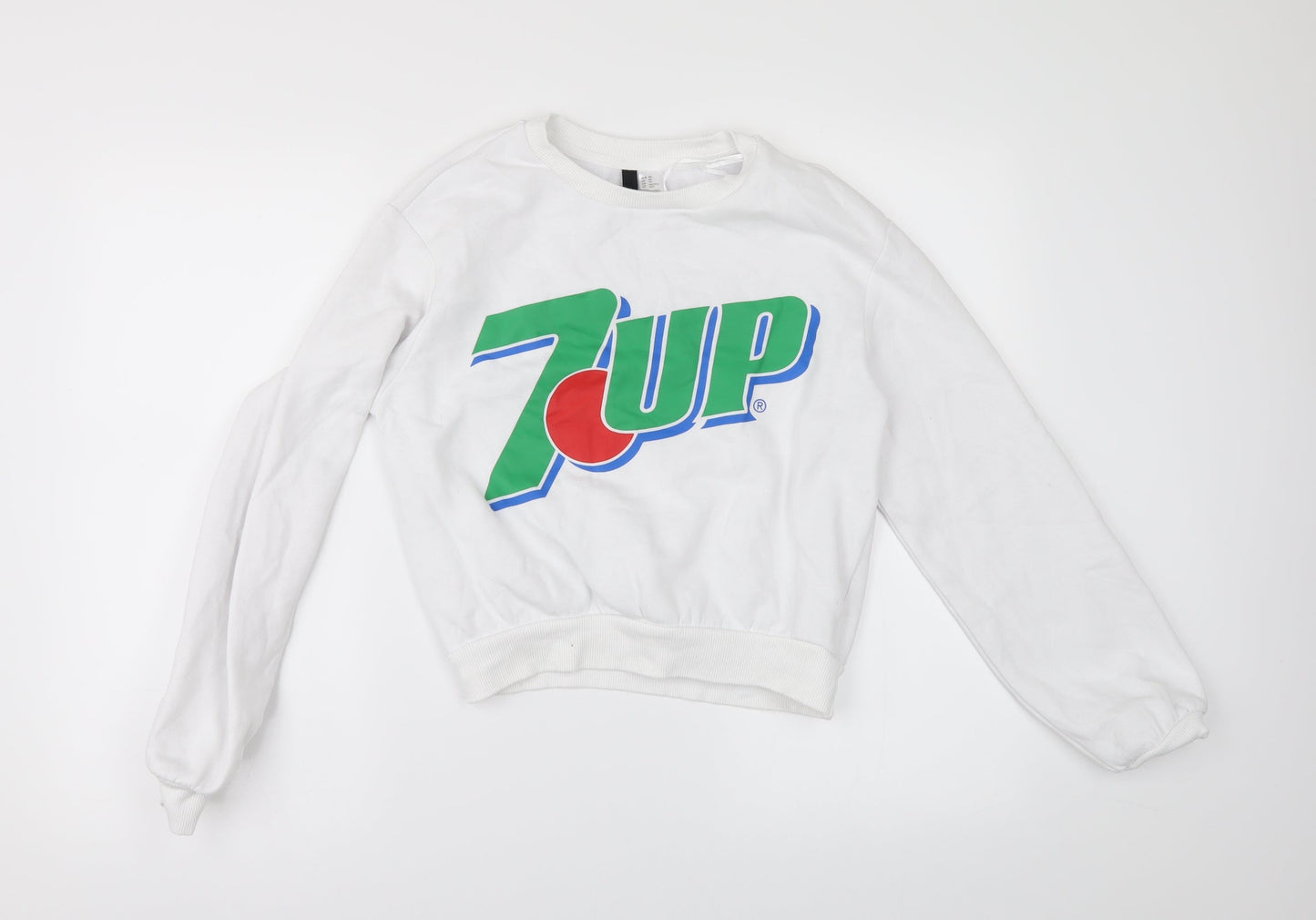 Womens UK Size XL Divided by H&M White Pullover Sweatshirt