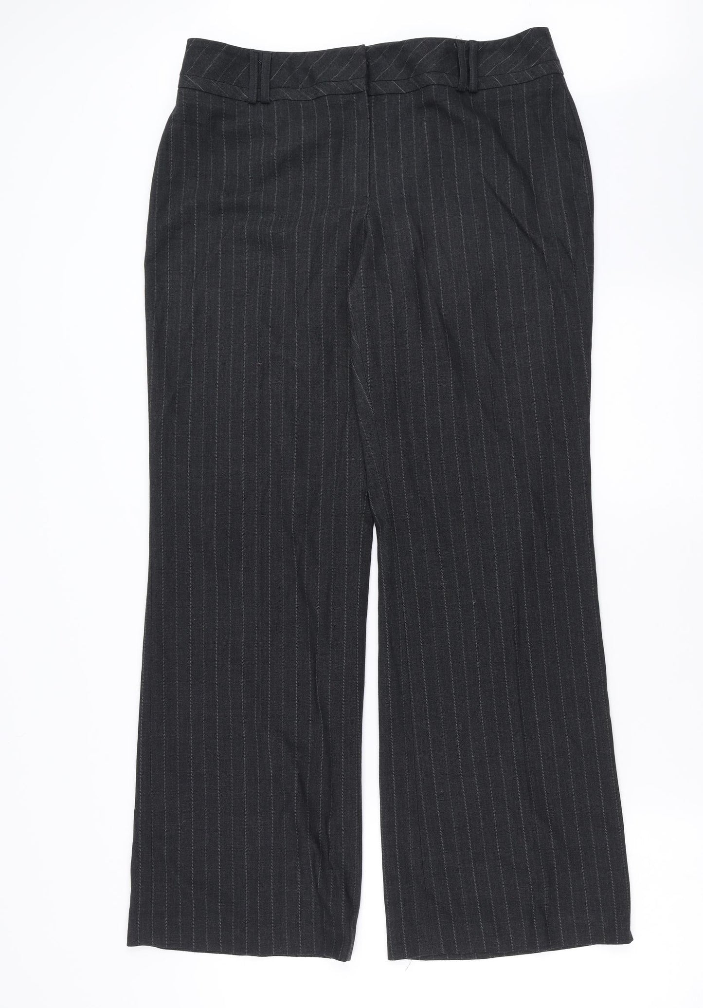Autonomy Womens Grey Striped  Trousers  Size 14 L31 in