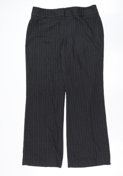 Autonomy Womens Grey Striped  Trousers  Size 14 L31 in