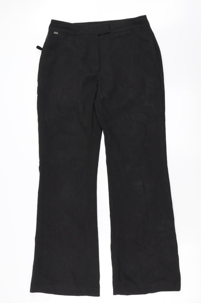 Womens UK Size 10 Dimensions Regular Fit  Black Trousers