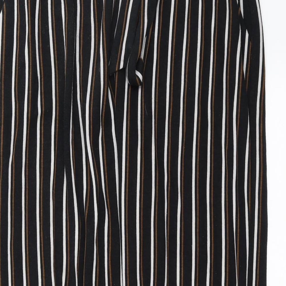 Amisu Womens Black Striped  Trousers  Size M L27 in