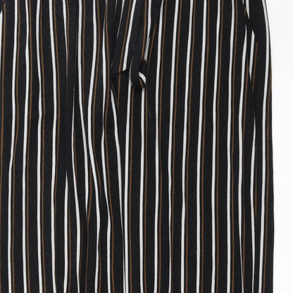 Amisu Womens Black Striped  Trousers  Size M L27 in