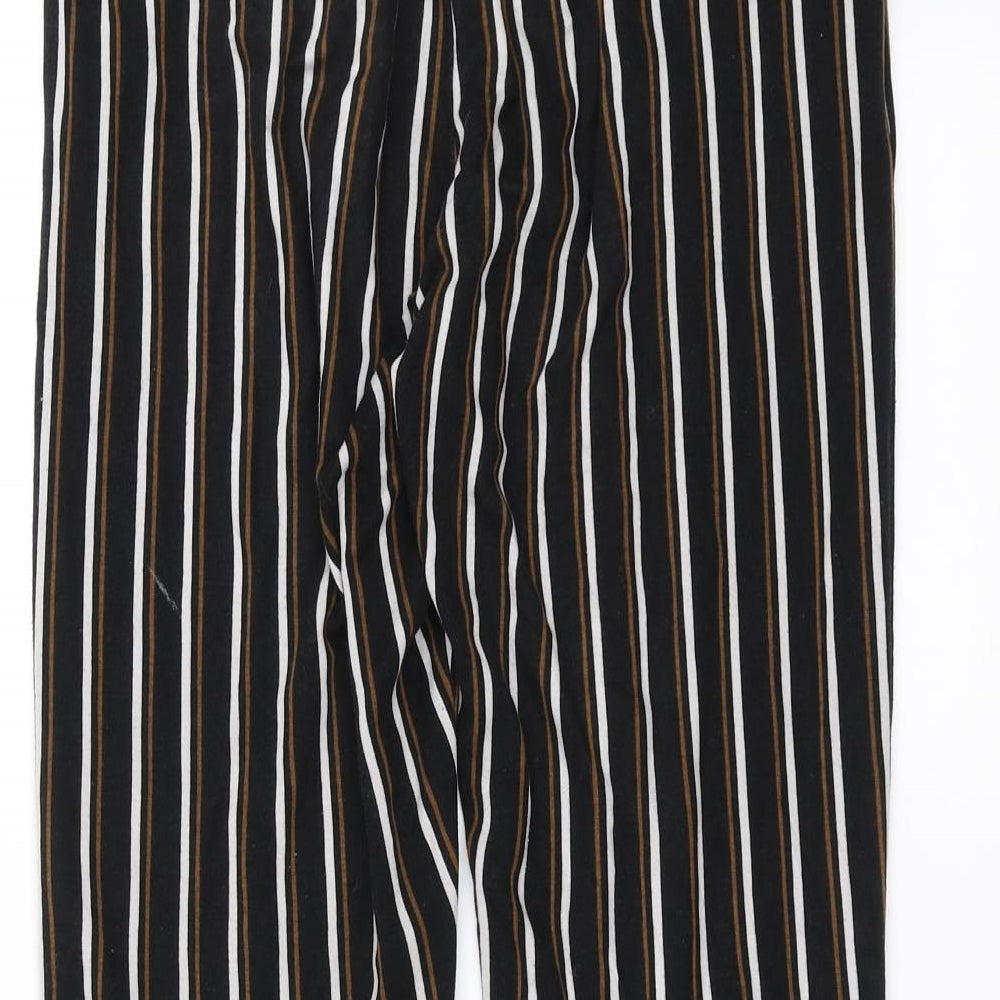 Amisu Womens Black Striped  Trousers  Size M L27 in