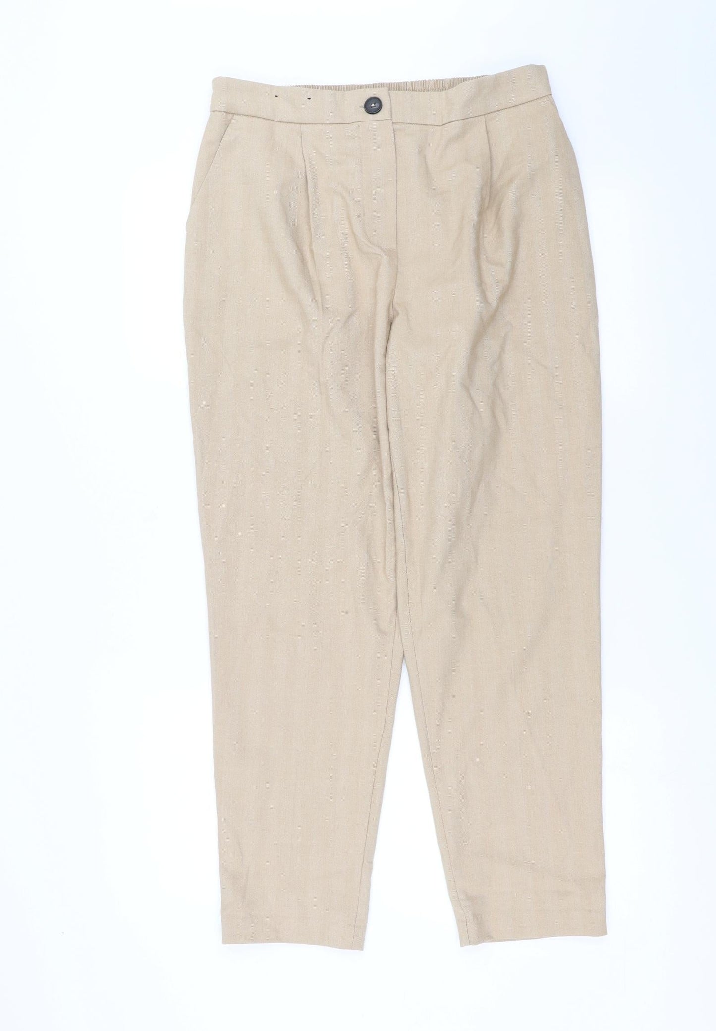 New Look Womens Beige   Trousers  Size 12 L27 in