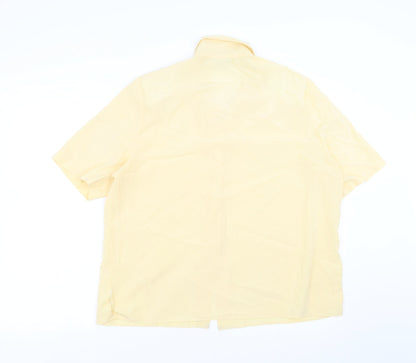 Design essentials Womens Yellow   Basic Blouse Size 16  - Embroidered detail