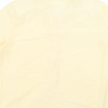 Design essentials Womens Yellow   Basic Blouse Size 16  - Embroidered detail