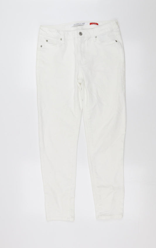 Womens UK Size 29 in Celebrity Pink Extra-Slim Fit Skinny White Jeans