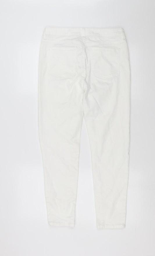 Womens UK Size 29 in Celebrity Pink Extra-Slim Fit Skinny White Jeans