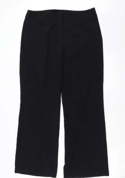 Womens UK Size 14 Marks and Spencer Regular Fit  Black Trousers
