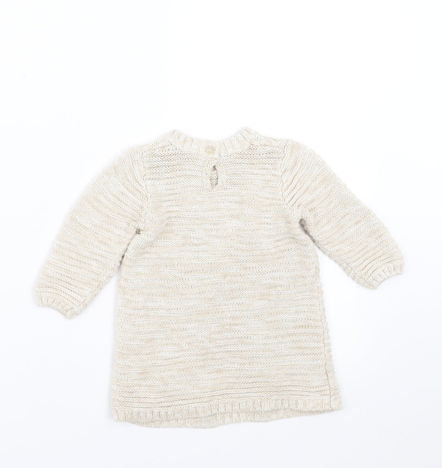Matalan Girls Beige   Jumper Dress  Size 3-6 Months
