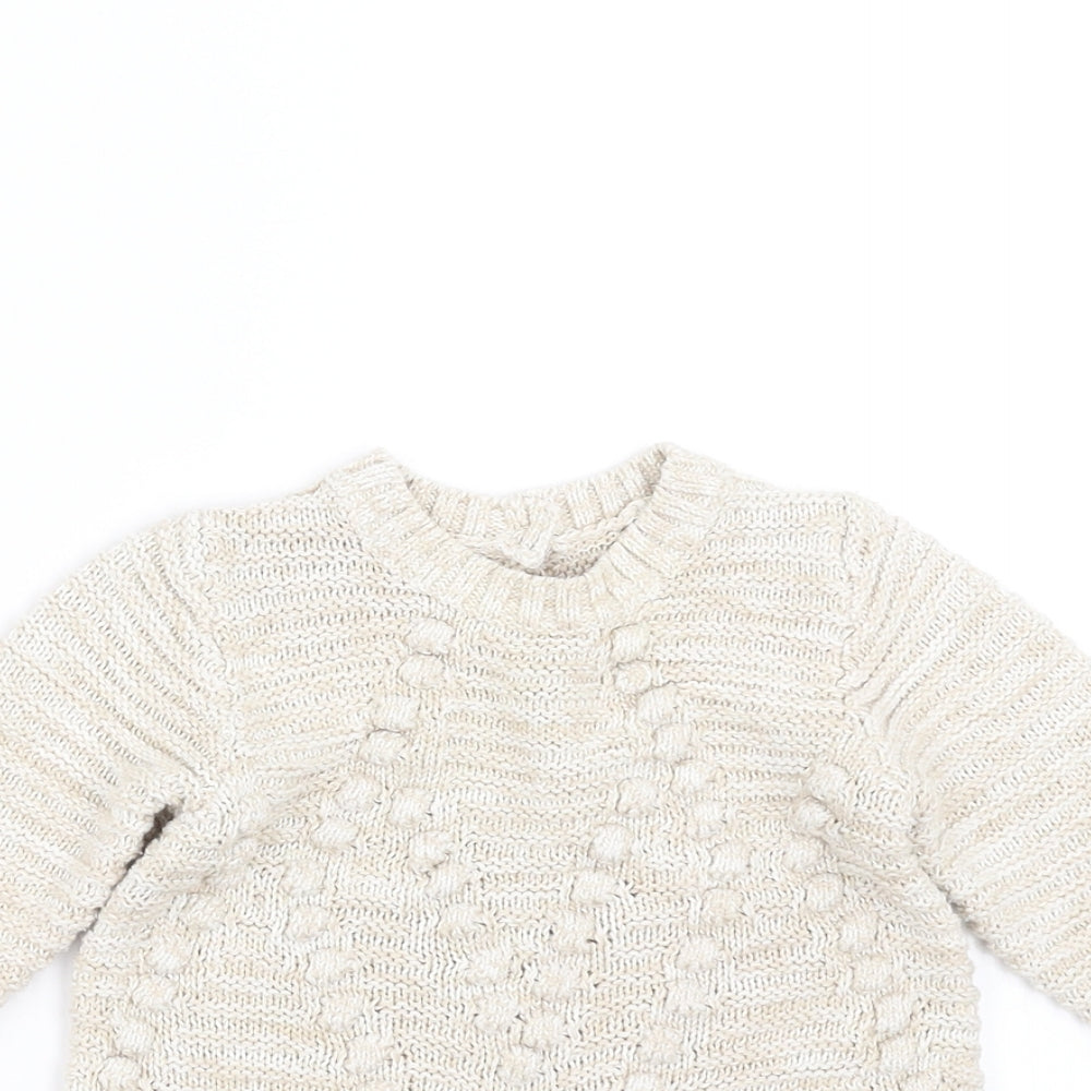 Matalan Girls Beige   Jumper Dress  Size 3-6 Months