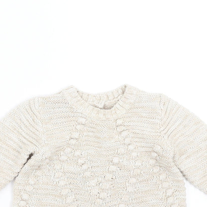 Matalan Girls Beige   Jumper Dress  Size 3-6 Months