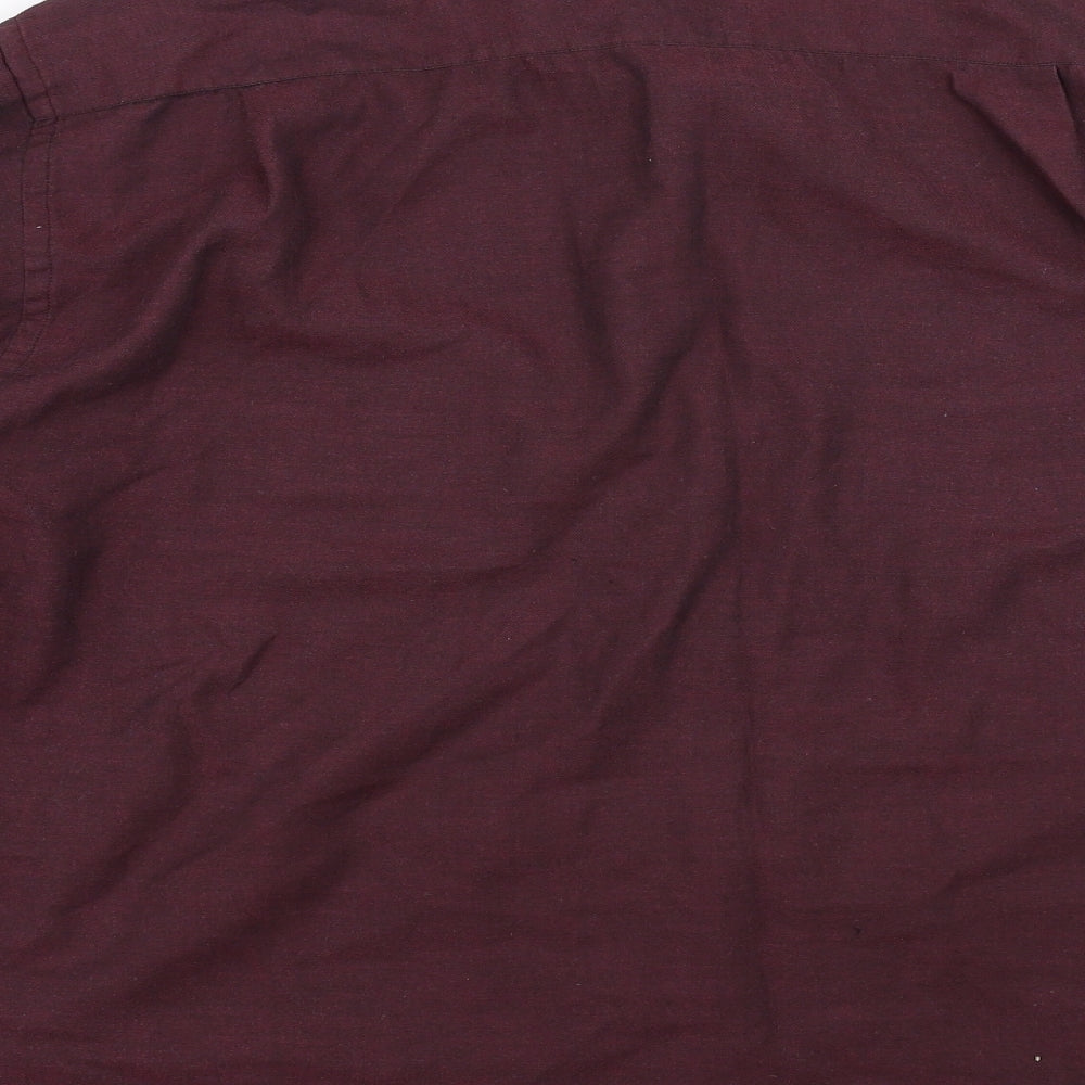 Mens UK Size 16.5 Berkertex Purple  Button-Up Long Sleeve Casual Shirt
