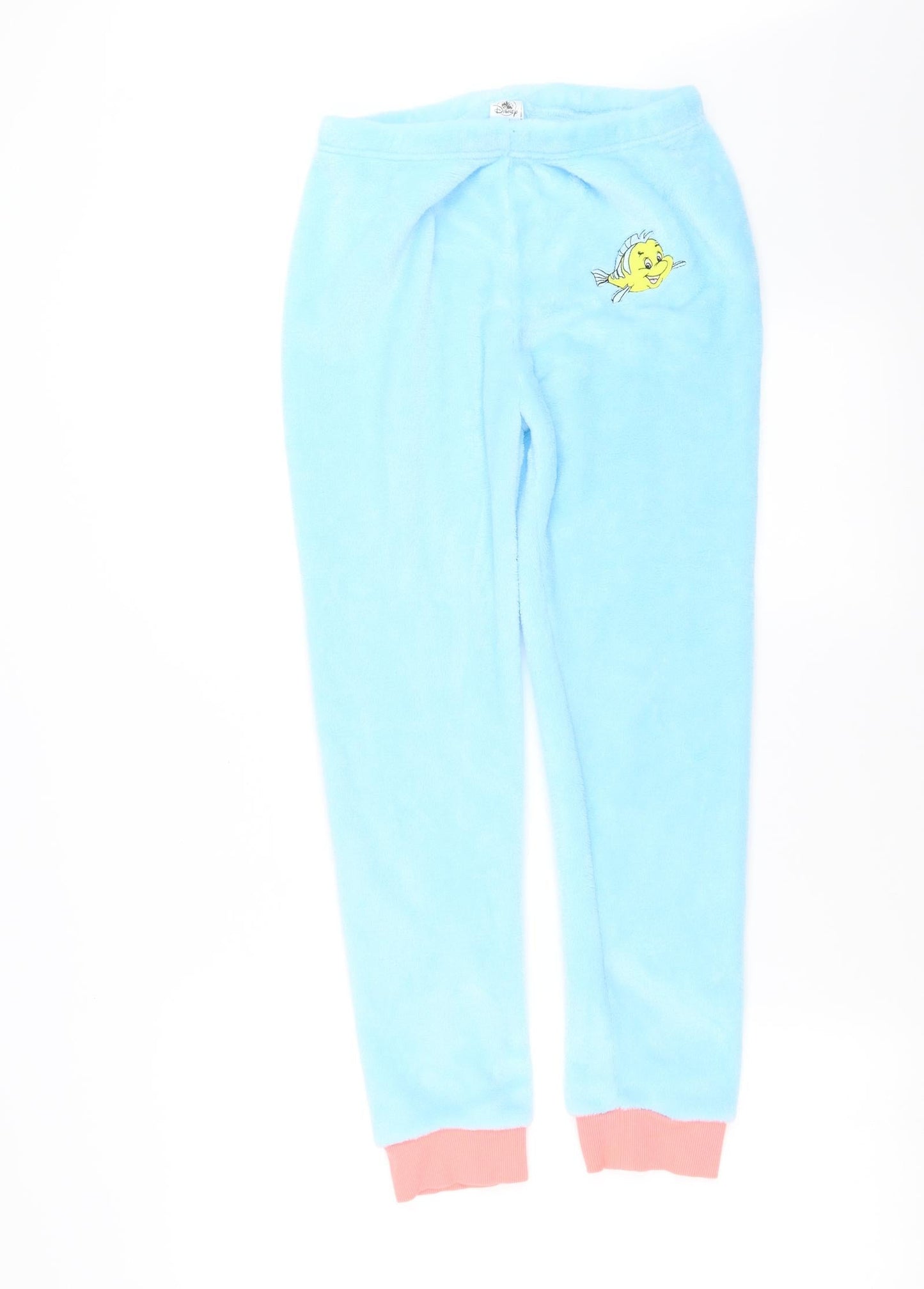 Disney Girls Blue Solid   Pyjama Pants Size 11-12 Years  - flounder