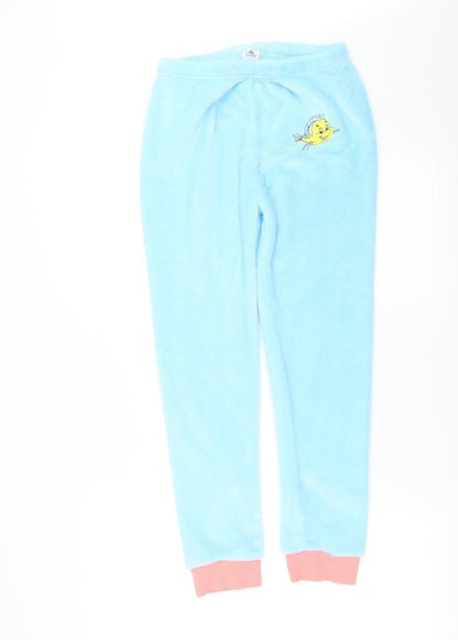 Disney Girls Blue Solid   Pyjama Pants Size 11-12 Years  - flounder