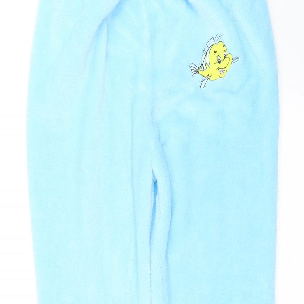 Disney Girls Blue Solid   Pyjama Pants Size 11-12 Years  - flounder