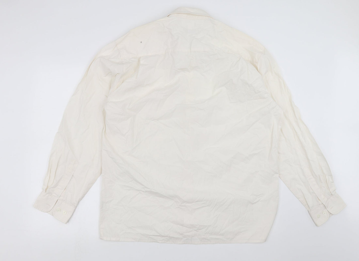 Mens UK Size XL Camargue White  Button-Up Long Sleeve Casual Shirt