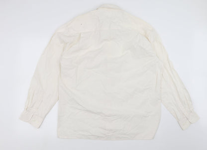 Mens UK Size XL Camargue White  Button-Up Long Sleeve Casual Shirt