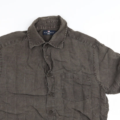 Blue Harbour Mens Brown    Button-Up Size M