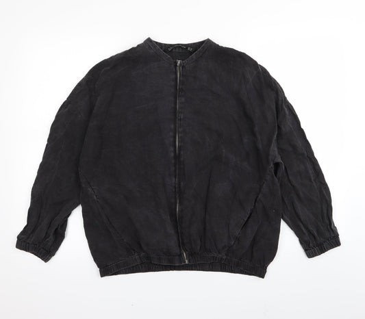 Zara Womens Black   Full Zip Jumper Size 4