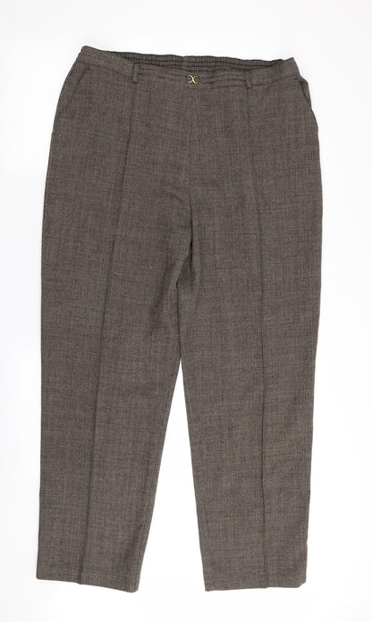 Womens UK Size 18 M&S Regular Fit  Brown Trousers