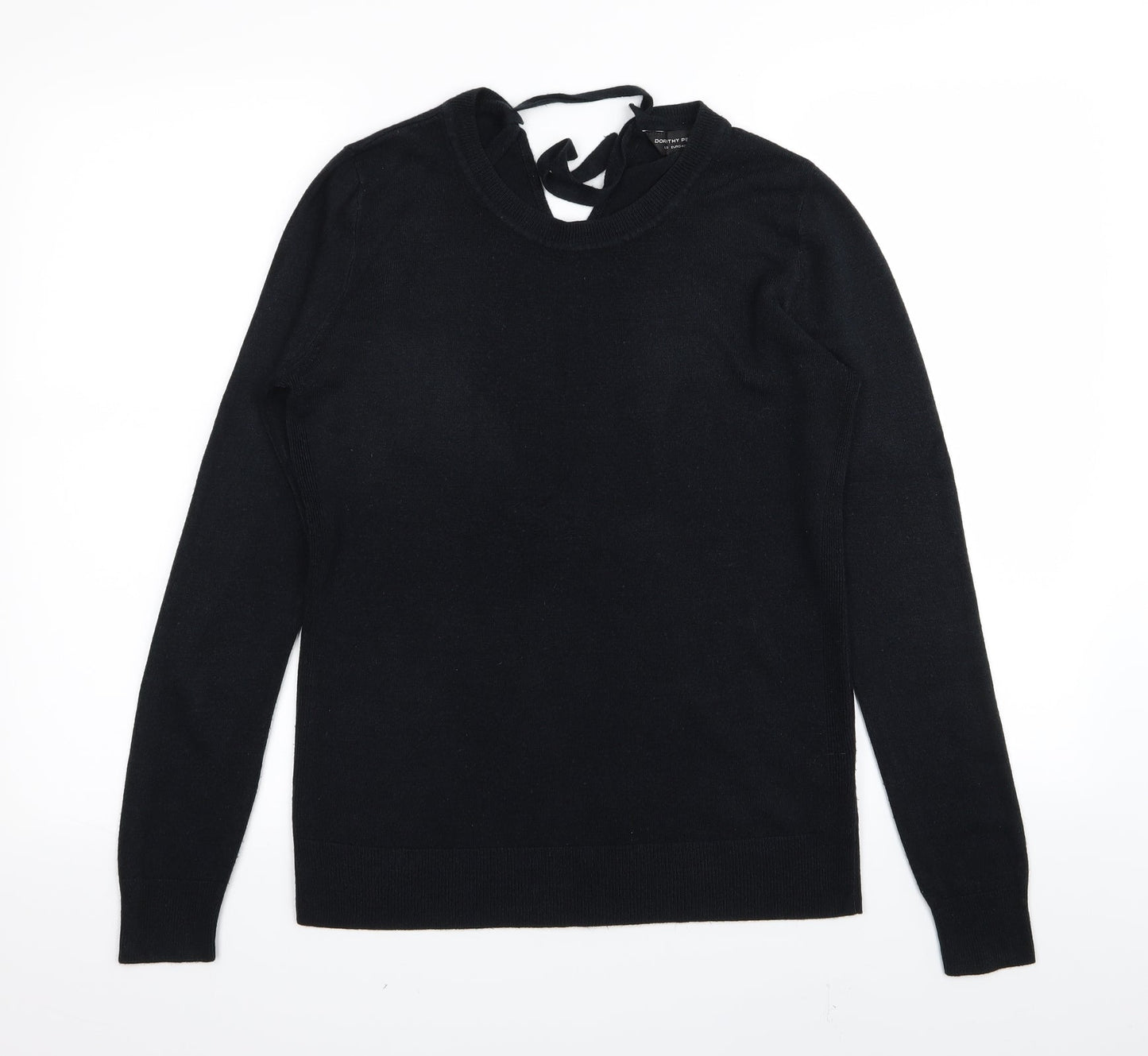 Womens UK Size 12 Dorothy Perkins Black Basic T-Shirt