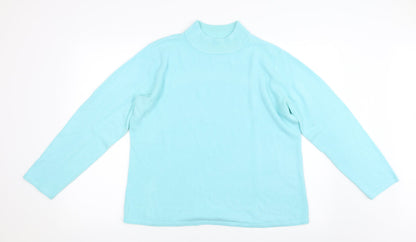 Bm Collection Womens Green  Knit Pullover Jumper Size L