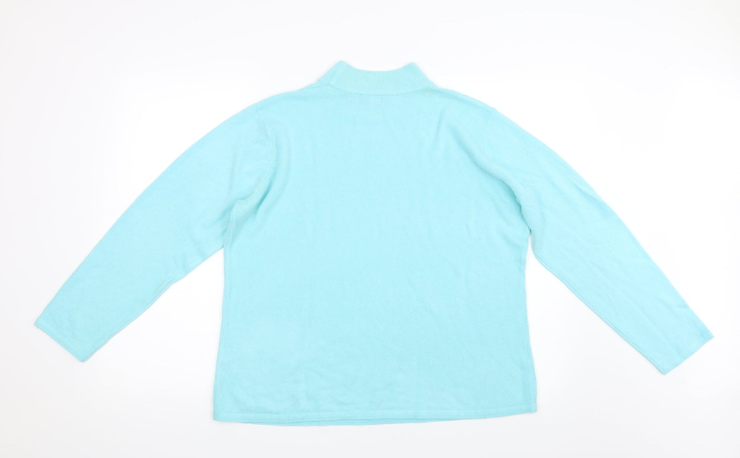 Bm Collection Womens Green  Knit Pullover Jumper Size L