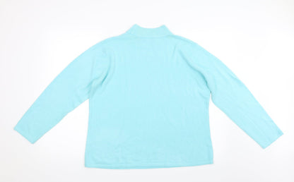 Bm Collection Womens Green  Knit Pullover Jumper Size L