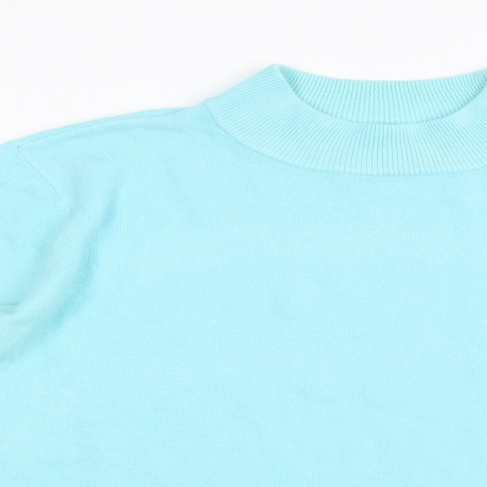 Bm Collection Womens Green  Knit Pullover Jumper Size L