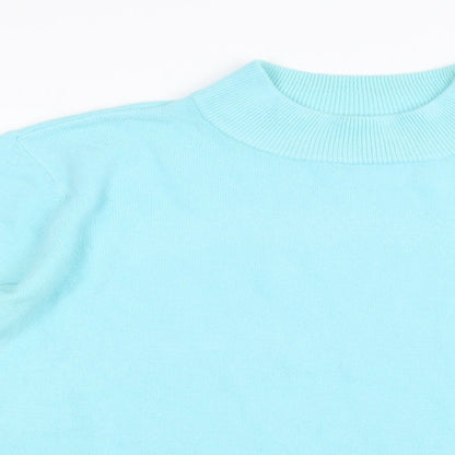 Bm Collection Womens Green  Knit Pullover Jumper Size L