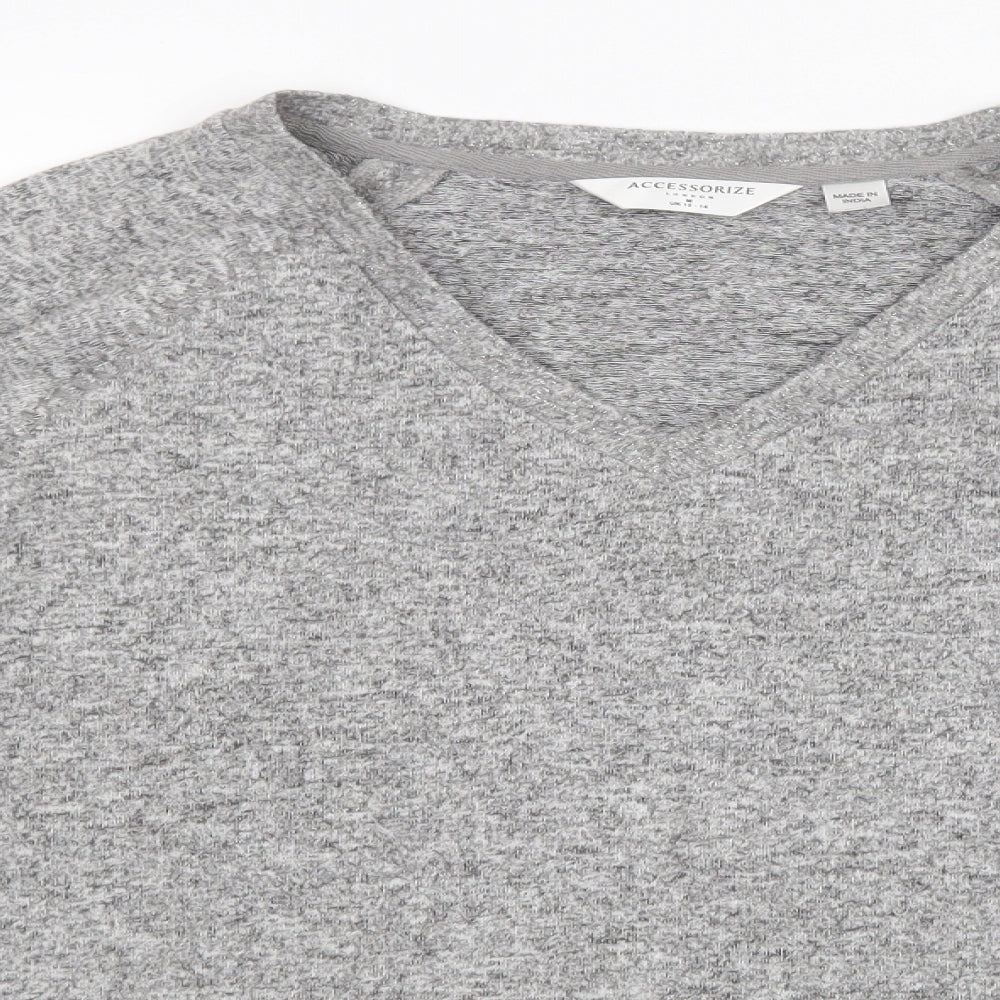 Accessorize Womens Grey   Pullover Jumper Size 12