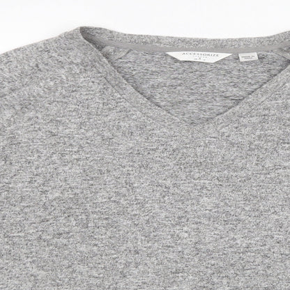 Accessorize Womens Grey   Pullover Jumper Size 12