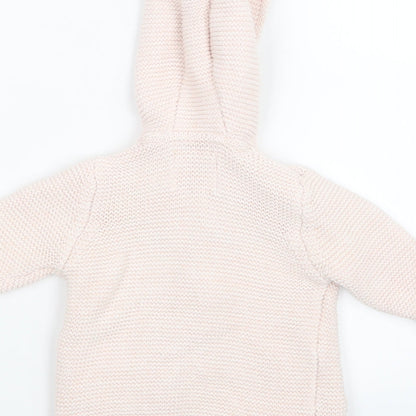 F&F Girls Pink  Knit Jacket Coatigan Size 6-9 Months