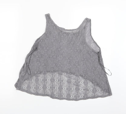 Preworn Womens Grey   Cropped T-Shirt Size M
