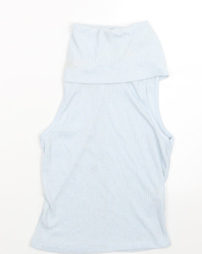 Womens UK Size 14 River Island Blue Basic T-Shirt