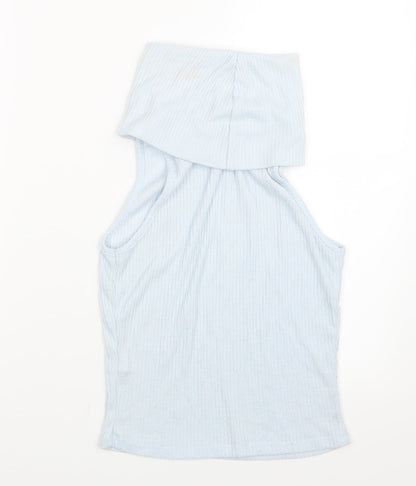 Womens UK Size 14 River Island Blue Basic T-Shirt
