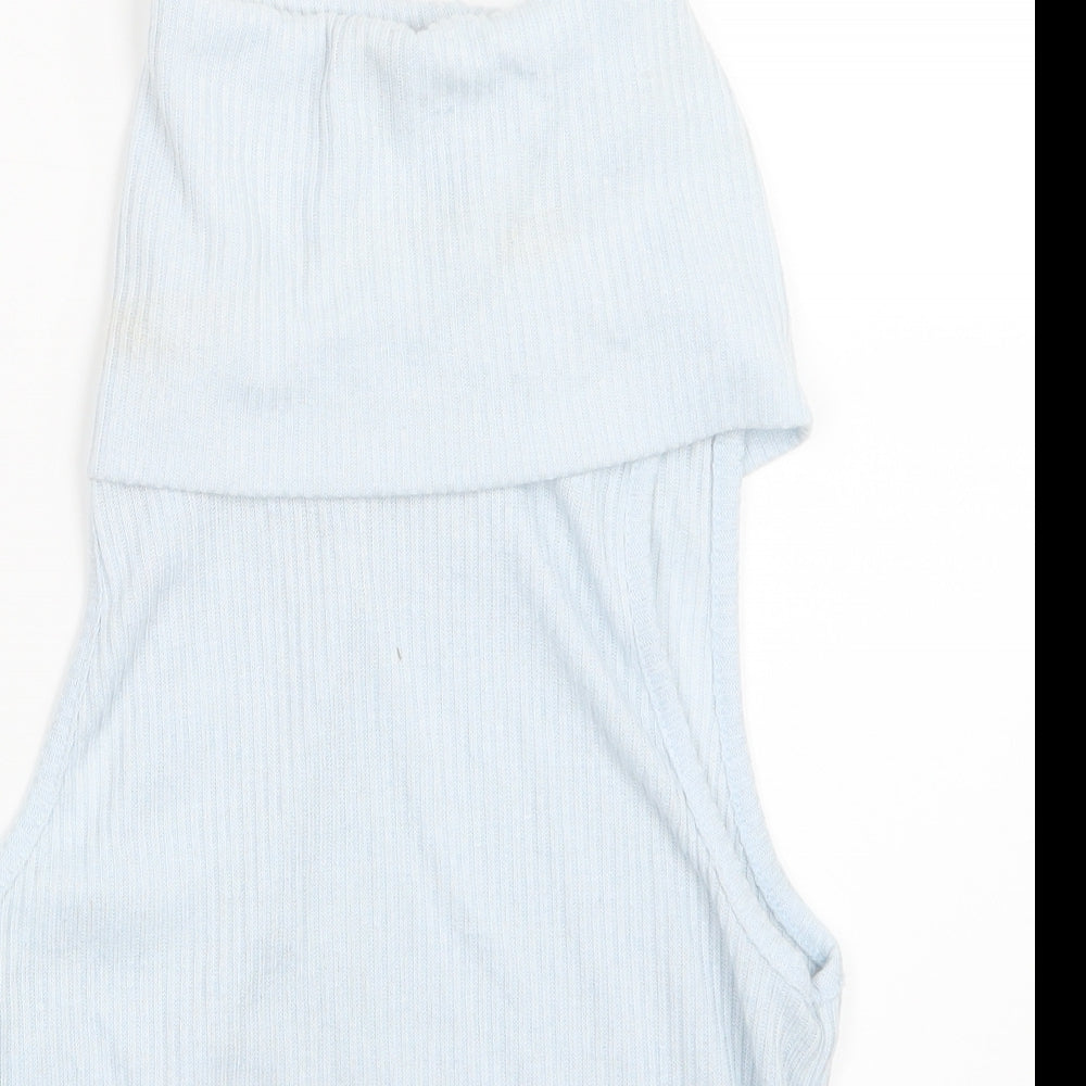Womens UK Size 14 River Island Blue Basic T-Shirt