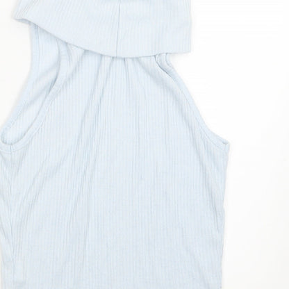 Womens UK Size 14 River Island Blue Basic T-Shirt