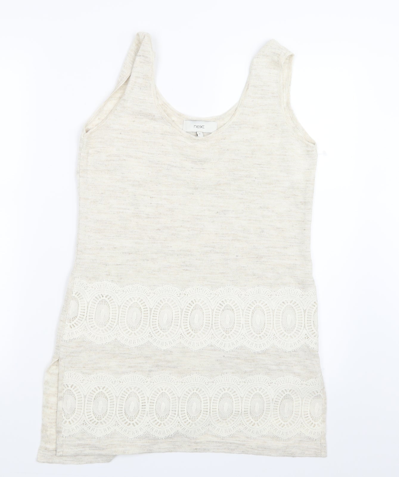 Womens UK Size 8 NEXT Beige Basic Tank