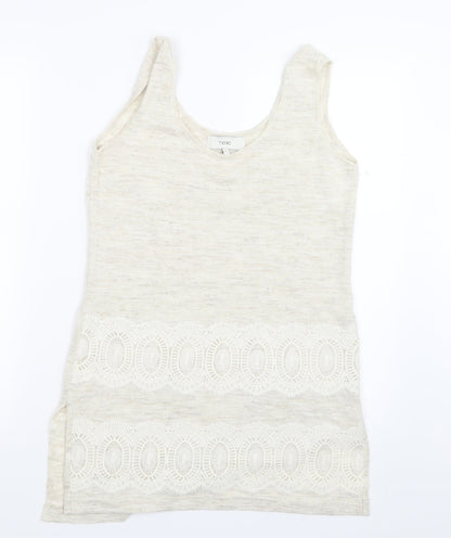 Womens UK Size 8 NEXT Beige Basic Tank