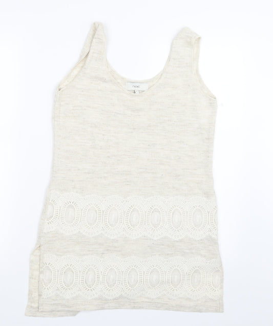 Womens UK Size 8 NEXT Beige Basic Tank