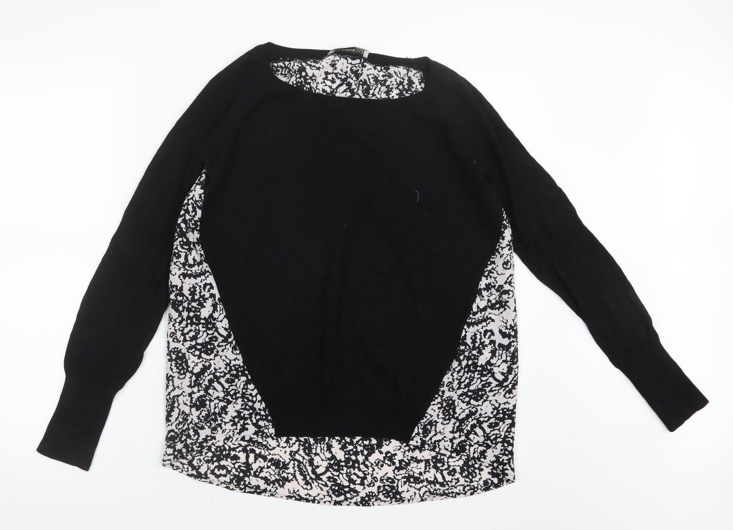 Womens UK Size S Oasis Black Basic T-Shirt