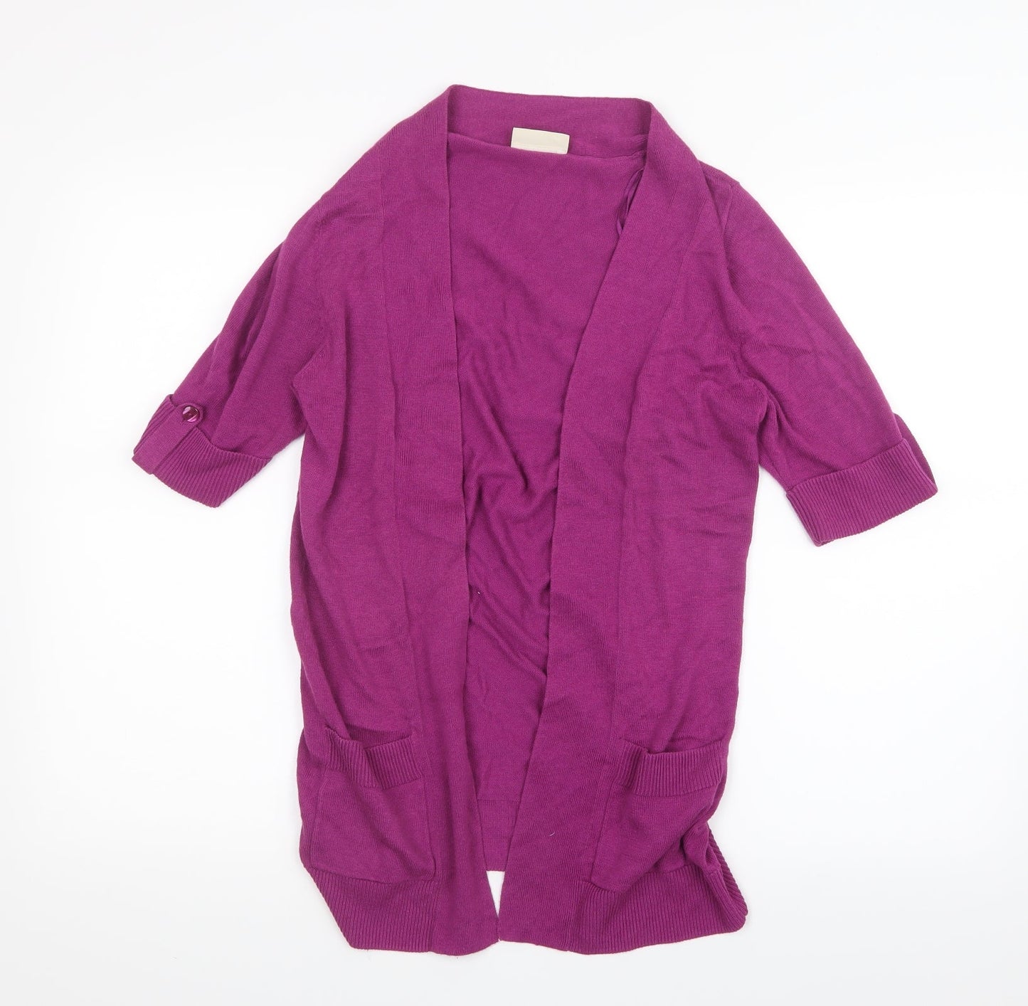 BHS Womens Purple  Knit Cardigan Jumper Size 8