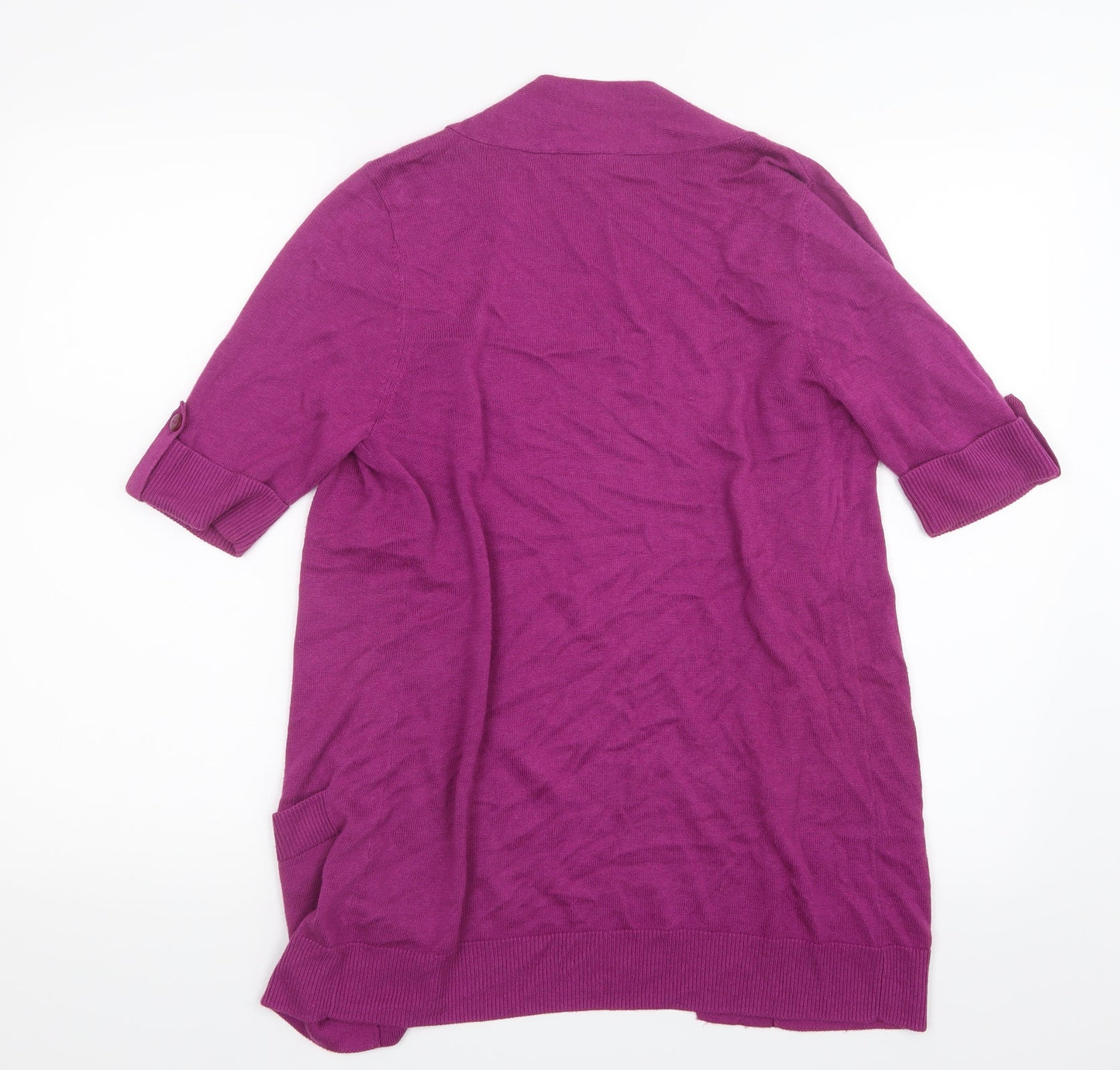 BHS Womens Purple  Knit Cardigan Jumper Size 8